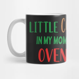 Little Cookie in My Mommys Oven - Funny Cookie Pregnancy Announcement - Cookie Big Sister Gift Mug